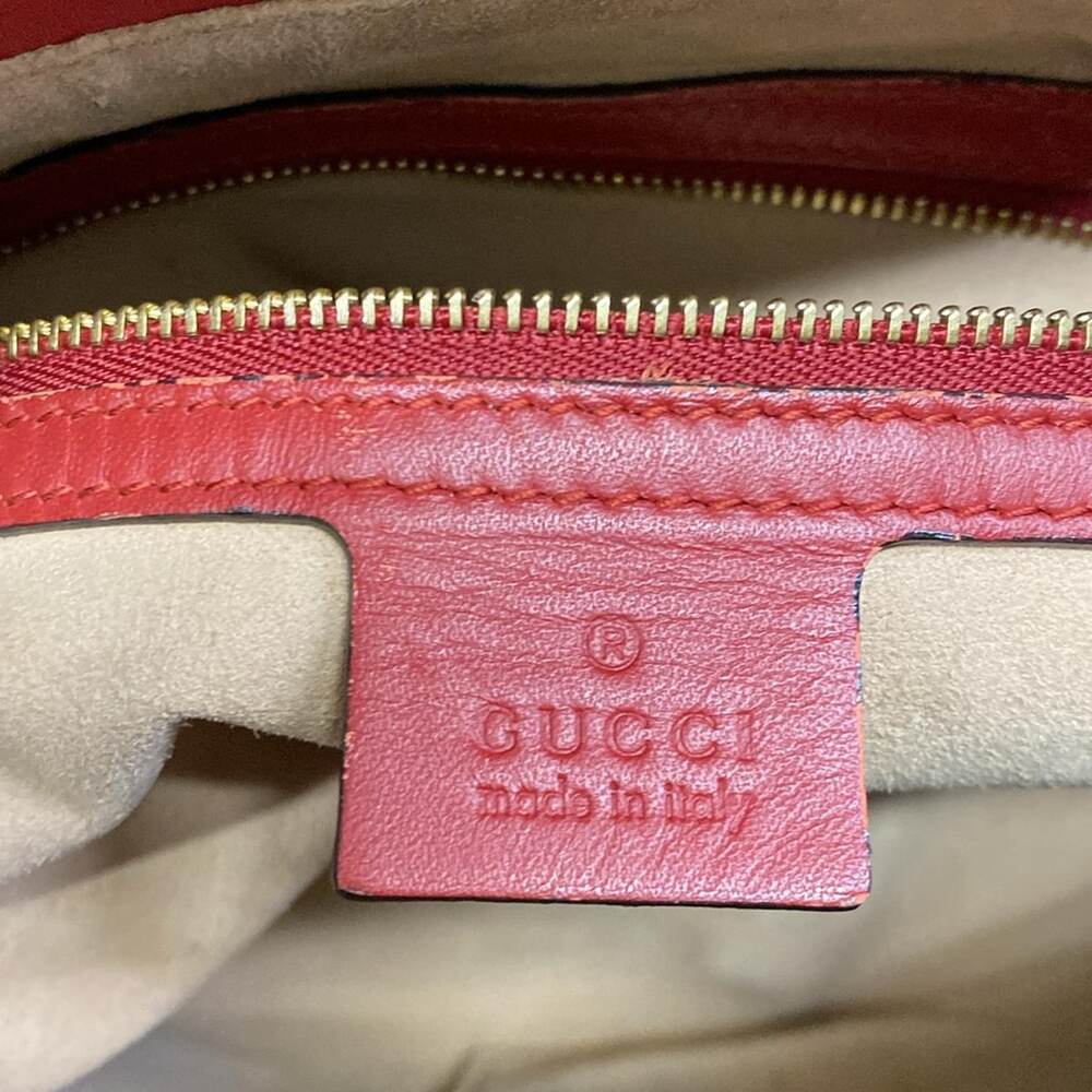 Gucci GG Blooms Handbag 409534 Beige Red Multi PVC Leather - Picture 9 of 15